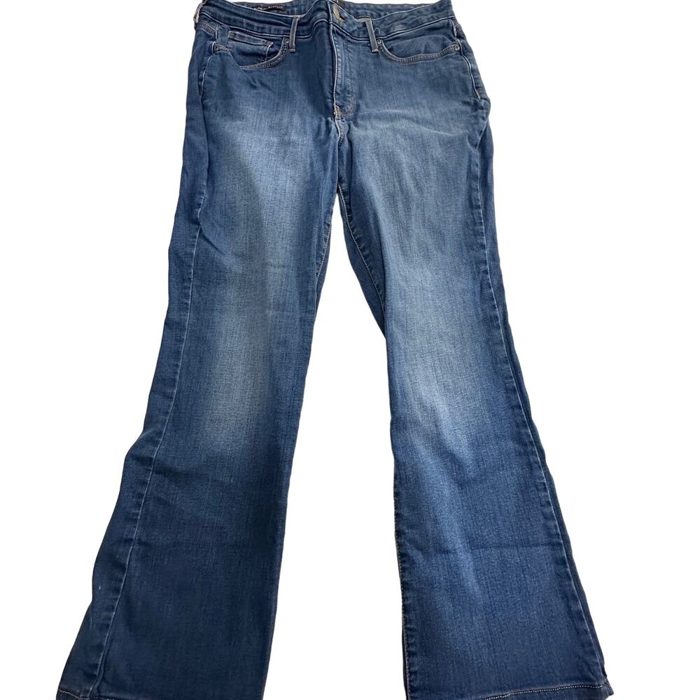 NYDJ dark wash jeans size 12 Barbara Bootcut 10" rise slimming